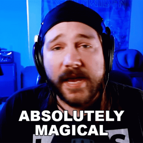 Man With Headphones Saying Absolutely Magical GIF