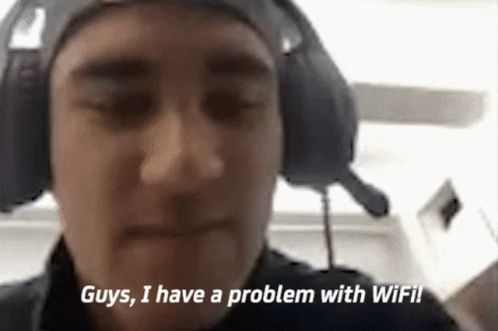 Man With Headphones Saying Guys I Have a Problem With Wifi