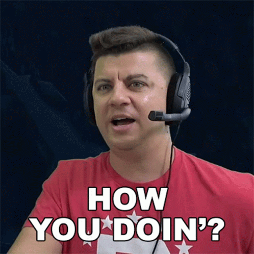 Man With Headphones Saying How You Doin