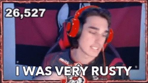 Man With Headphones Saying I Was Very Rusty GIF