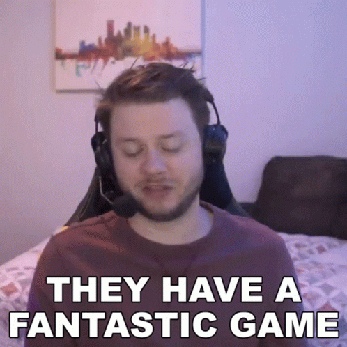 Man With Headphones Says Fantastic Game