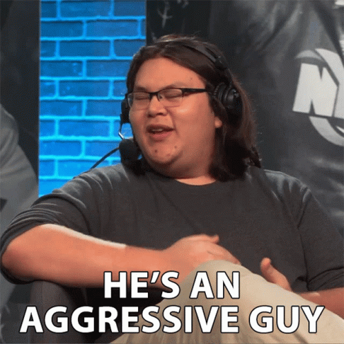 Man With Headphones Says He's an Aggressive Guy