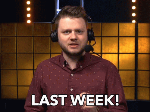 Man with Headphones Says Last Week