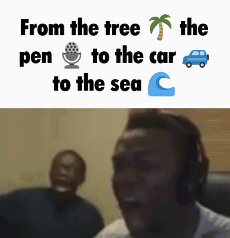 Man With Headphones Screaming From Tree to Pen to Car to Sea
