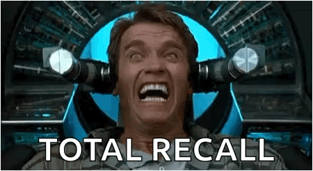 Man With Headphones Screaming Total Recall GIF