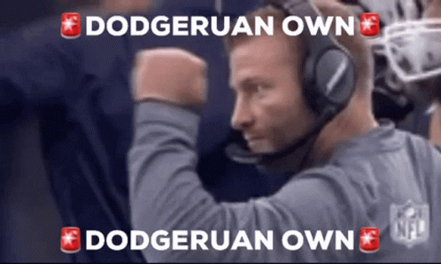 Man With Headset Saying Dodgeruan Own