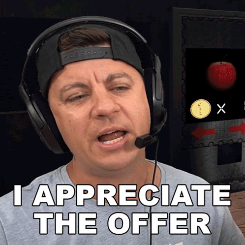 Man With Headset Says I Appreciate The Offer GIF
