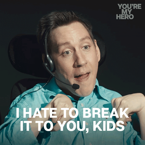 Man With Headset Says I Hate To Break It To You GIF