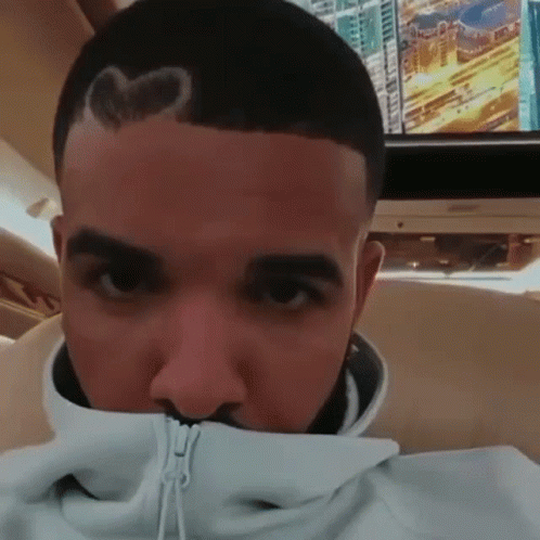 Man With Heart In Hair GIF