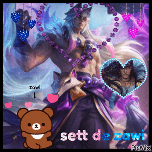 Man With Hearts And Sett De Zawi GIF