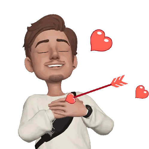 Man With Hearts Behind