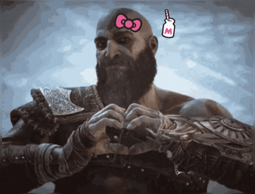 Man with Hello Kitty Bow