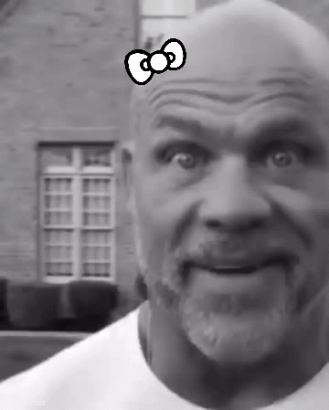 Man With Hello Kitty Bow on Forehead