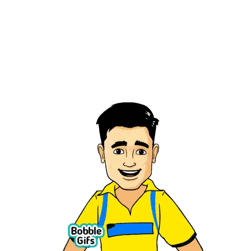 Man with I Am Dhoni Text