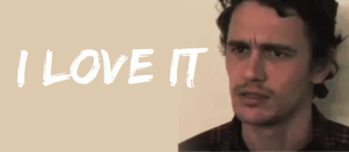 Man with I Love It Text