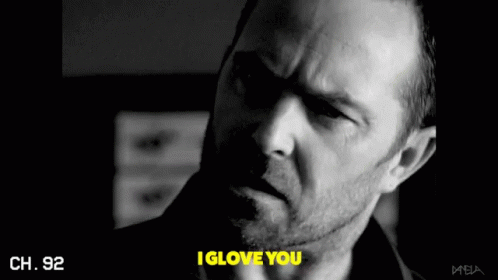 Man with I Love You Text