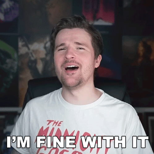 Man With I'm Fine With It Shirt GIF