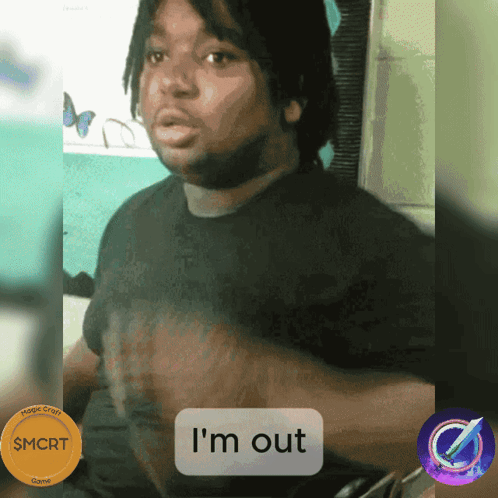 Man With I'm Out On It Sticker