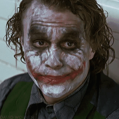 Man With Joker Face Paint