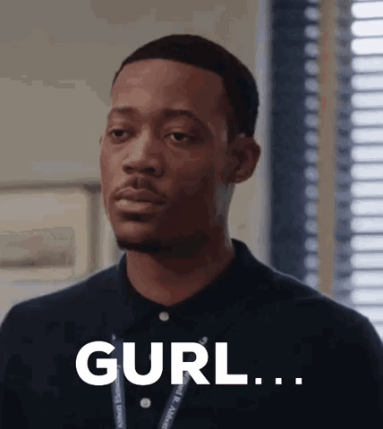 Man With Lanyard Saying Gurl GIF