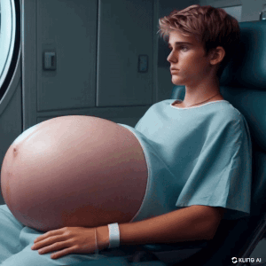 Man with Large Belly Sitting