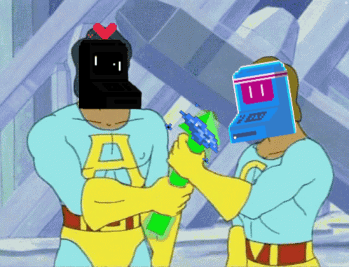 Man With Letter A On Chest Holding Gun GIF