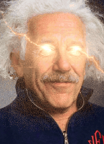 Man with Lightning Bolts from Eyes