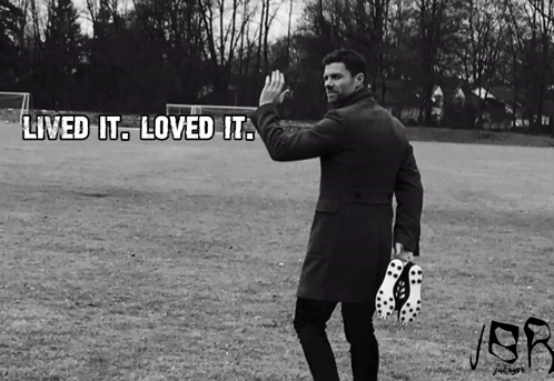 Man with Lived It Loved It Text