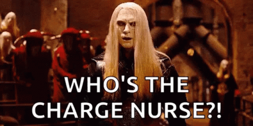 Man With Long Blonde Hair Asking Who's the Charge Nurse