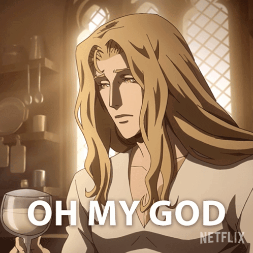 Man with Long Blonde Hair Holding Wine
