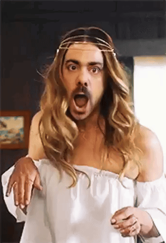 Man with Long Hair and Beard as Jesus