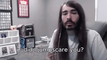 Man With Long Hair and Beard Did I Jump Scare You
