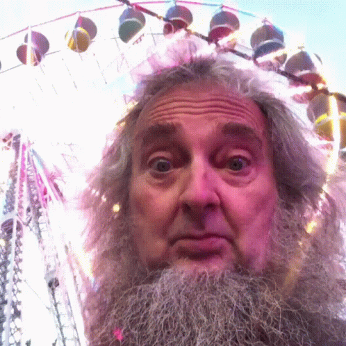 Man with Long Hair and Beard