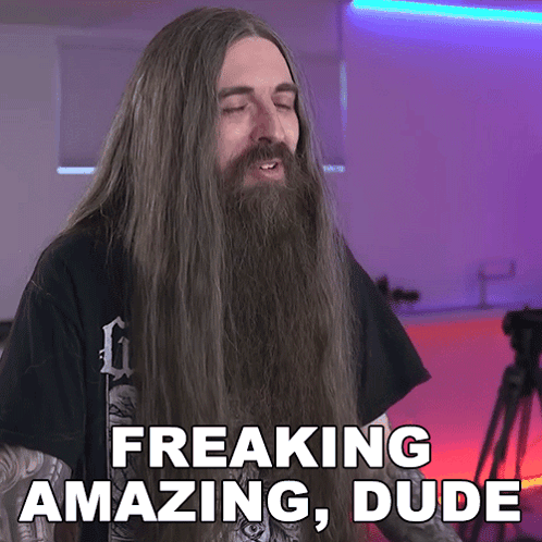 Man With Long Hair And Beard Saying Freaking Amazing Dude GIF
