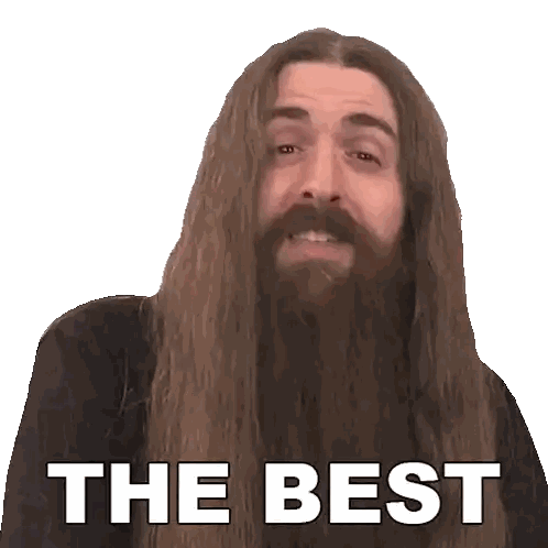 Man With Long Hair and Beard Saying The Best