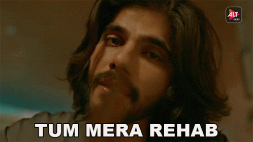Man With Long Hair And Beard Saying Tum Mera Rehab GIF
