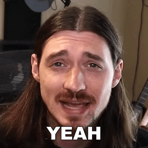 Man With Long Hair And Beard Saying Yeah GIF