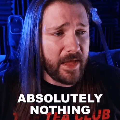 Man with Long Hair and Beard Says Absolutely Nothing Tea Club