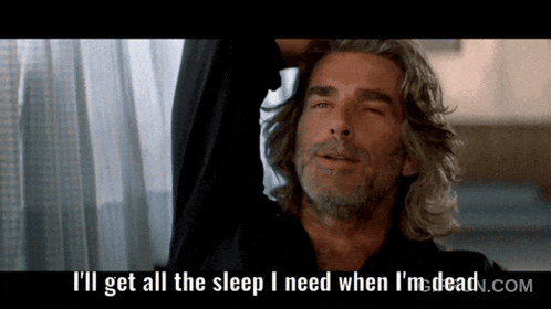 Man With Long Hair and Beard Says I'll Get All the Sleep I Need