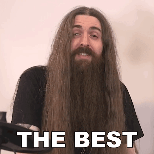 Man With Long Hair and Beard Says The Best
