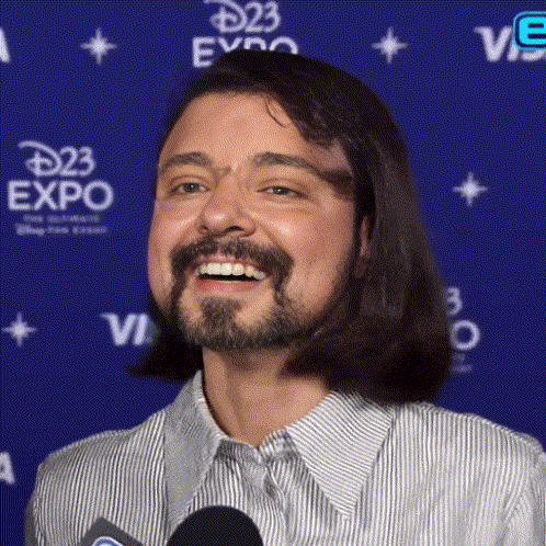 Man With Long Hair And Beard Smiling GIF