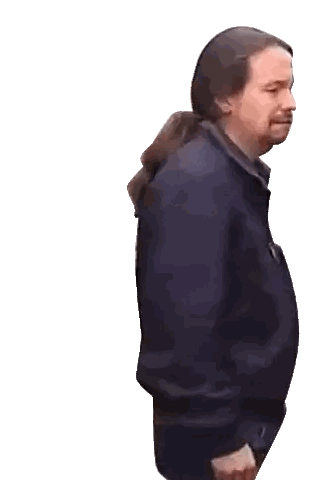 Man with Long Hair and Ponytail Looking Down
