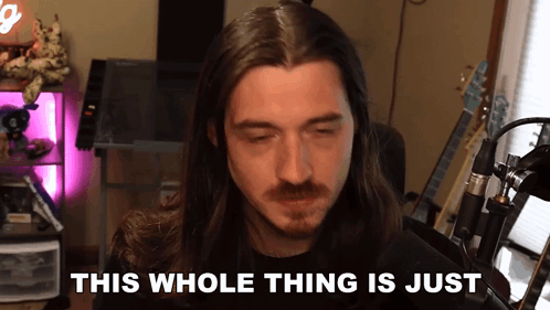 Man With Long Hair Saying This Whole Thing Is Just