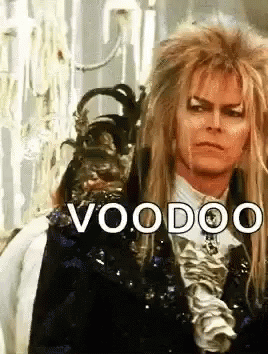 Man With Long Hair Wearing Mask Voodoo