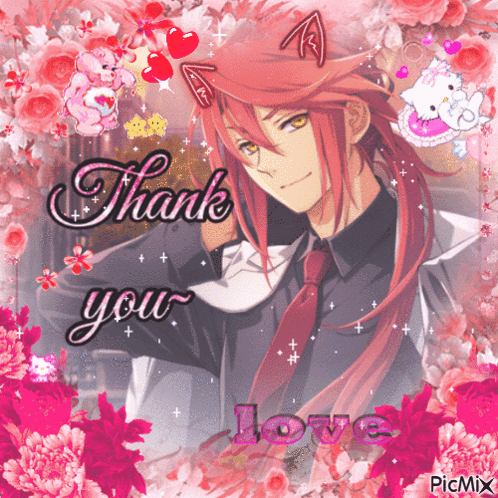 Man with Long Red Hair Saying Thank You
