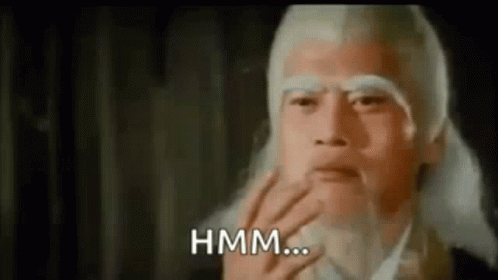 Man With Long White Hair and Beard Hmm
