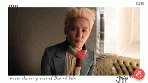 Man With Marie Claire Pictorial Behind Film GIF