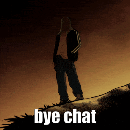 Man With Mask On Hill Bye Chat GIF
