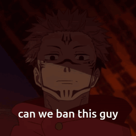 Man With Mask Saying Can We Ban This Guy GIF