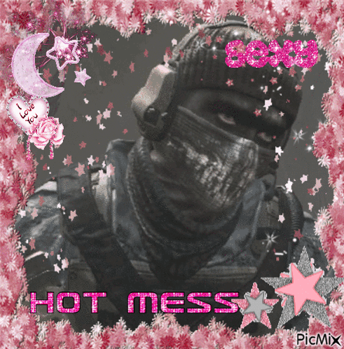 Man With Mask Saying Hot Mess